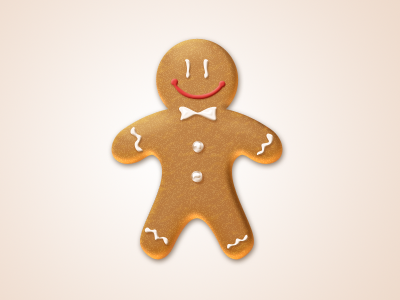 Gingerbread Man Icon - Free PSD christmas decean free freebies gingerbread holiday icon illustration man nelutu photoshop psd xmas