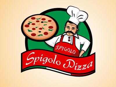 Pizza logo decean illustration illustrator logo nelutu pizza vector