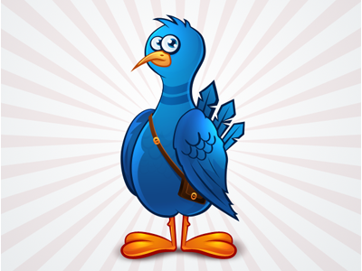 Twitter bird icon - free psd