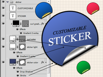 Customizable Sticker - Free psd