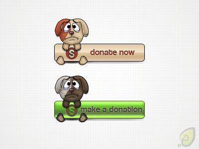 Donate Buttons Free PSD