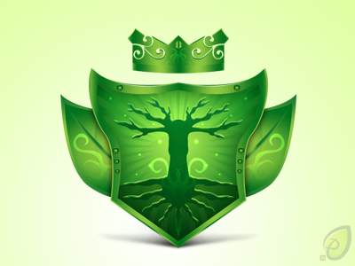 Shield Icon badge crown dowload free freebie green icon illustration kingdom photoshop psd shield