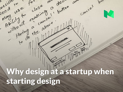 Why design at a startup when starting design