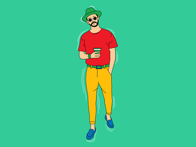 Vector Illustration of simple people