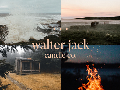 Walter Jack Candle Co Logo branding design icon logo typography