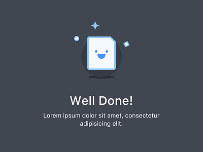 Message Toast - Well Done! alert message notification popover toast