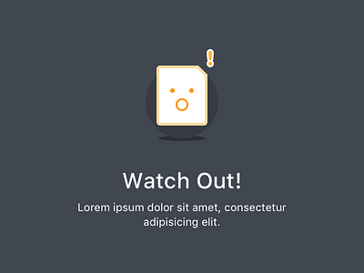 Message Toast - Watch Out! alert message notification popover toast