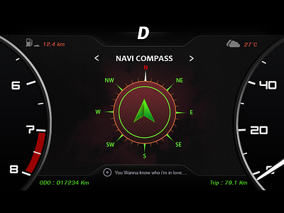 Compass cluster meter design infotainment ui ux