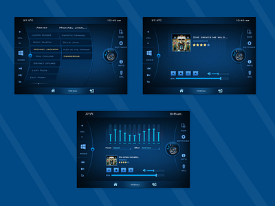 Infotainment Model 1 songs design infotainment ui ux