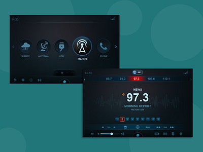 Infotainment Model 2 Radio design infotainment ui ux