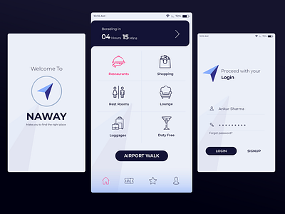 Naway Home page app design