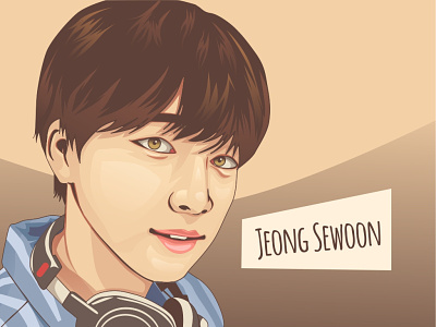 Jeong Sewoon art cute design fanart illustration kpop vector