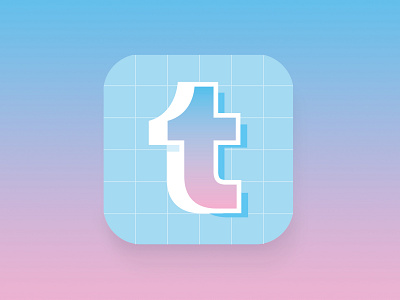Tumblr icon app concept artist app branding design graphic design icon illustration logo tumblr typography vector