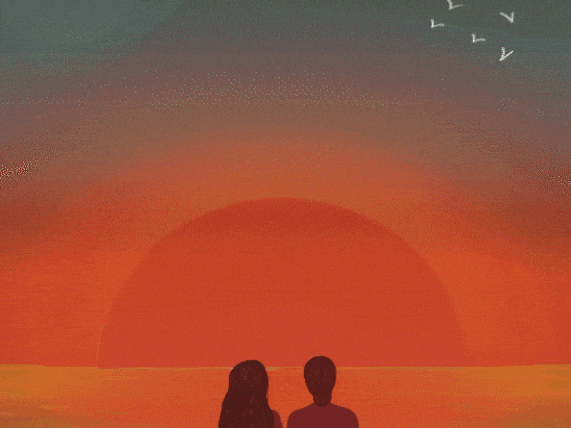 As the Sun Sets GIF adobe after effects adobe illustrator animated gif animation gif scenery sky sunset