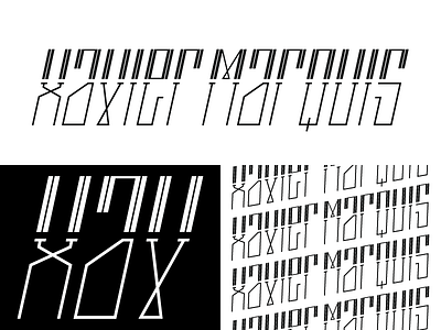 Xavier Marquis bw custom typeface typography