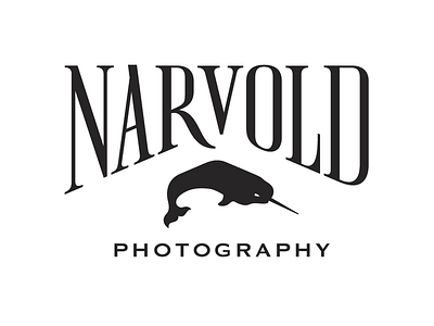 Narvold bw custom lettering narwhal photography typography