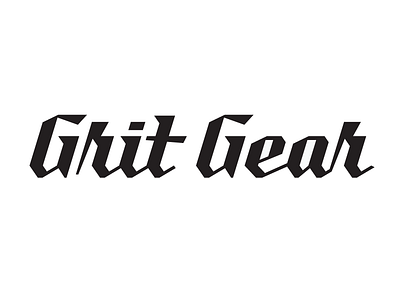 Grit Gear brand fitness gear grit lettering letters logo logotype typography