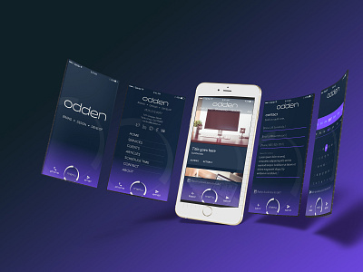 Mobile version of Odden.io app branding design mockup ux xd