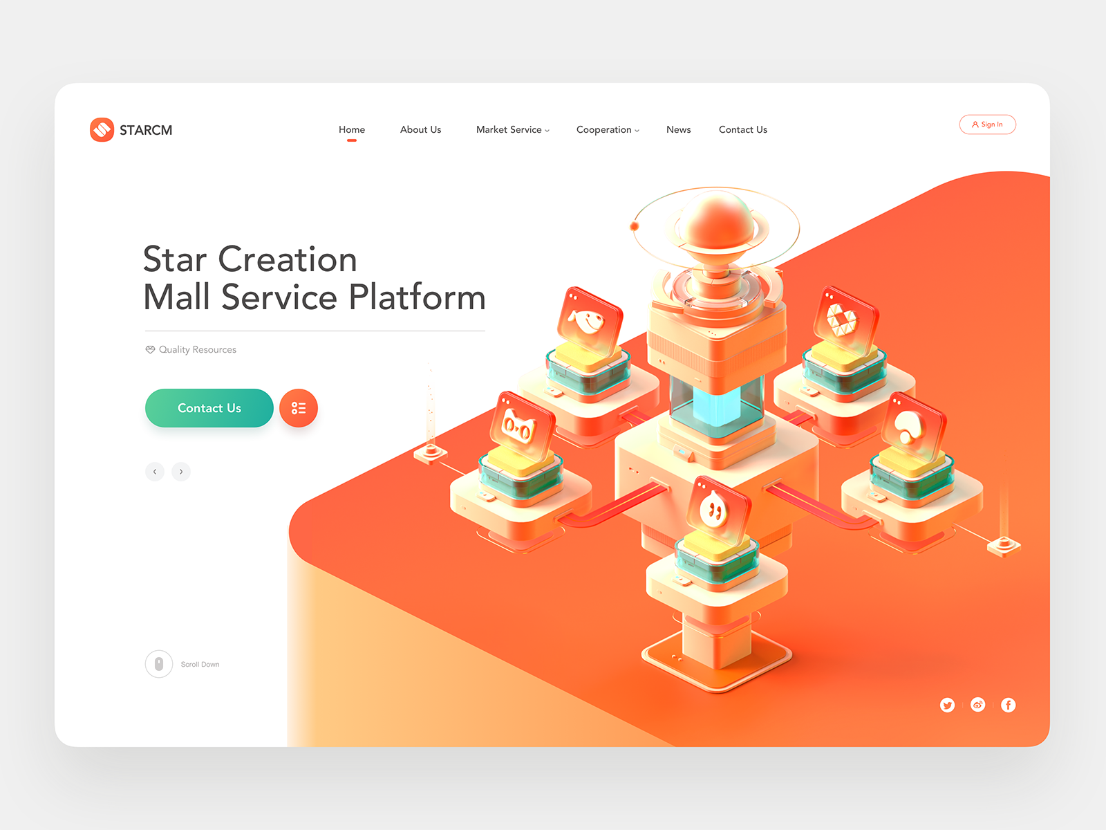 Star creator. Create a Mall.