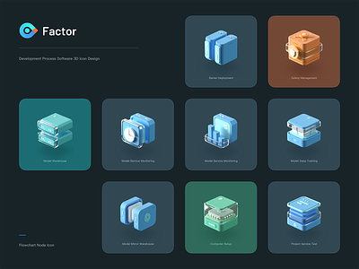 Factor 3D ICON 3d ai business c4d icon intelligent process technology ui