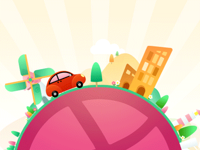 Dribbble Planet car dribbble gif planet