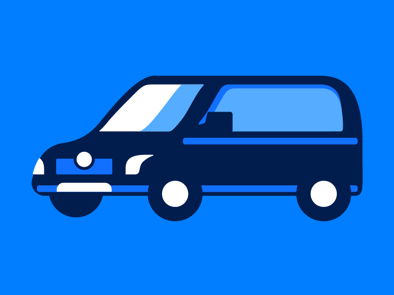 Mini Van automobile car illustration illustrator mini van motion design van vector