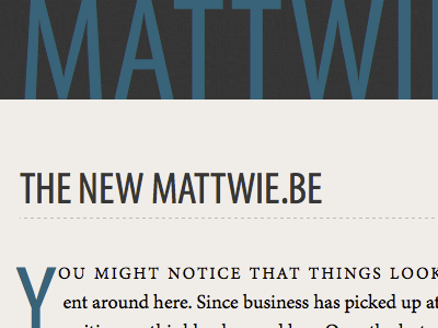 mattwiebe.com → mattwie.be