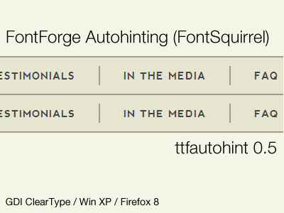 ttfautohint = wow hinting nevis truetype ttfautohint typography webfonts