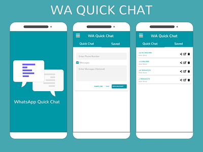 WA Quick Chat Design android app design android app development app application design illustration minimal ux
