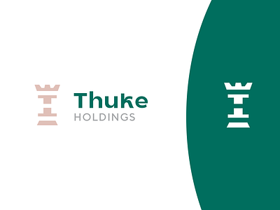 Thuke Holdings Logo branding chess construction corporate design identity illustration logo south africa th