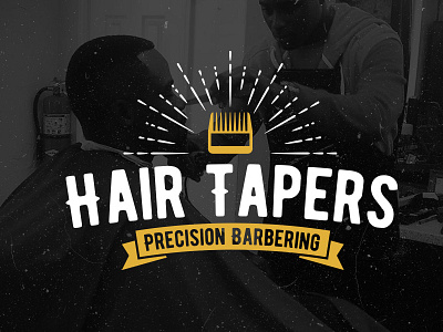 Hair Tapers Logo barber barber logo brush cut fade logo taper