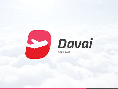 Davai airplane brand branding corporate flight icon identity logo sign south africa take off travel agency