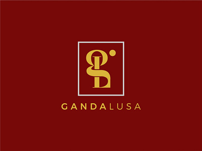 GandaLusa abstract alphabet design fashion font g geometric graphic icon isolated l letter logo luxury modern sign symbol template typography vector