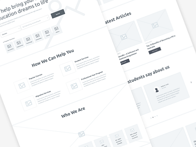 Website wireframe