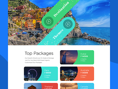 Destination User Interface design flat ui ux web website