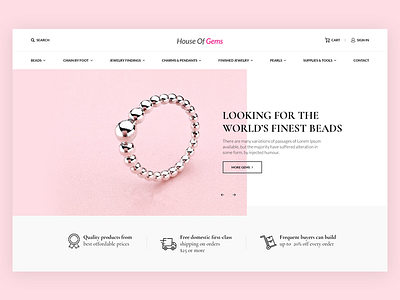 Jewelry Portal clean design flat type typography ui ux web website