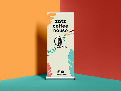 Roll-up Banner Design for Specialty Coffee House banner design brand branding coffee shop banner roll up banner roll up banner design