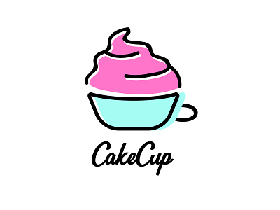 CakeCup - Logo Design brand branding cakecup cakecup logo dailylogochallenge design graphic design logo logo design vector