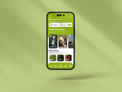 Bamboo Panda Sanctuary Mobile App Design