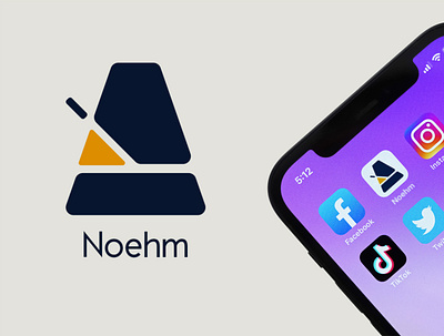 Noehm Metronome - App Logo Design logo logo design mentronome logo metronome metronome app metronome app design metronome application metronome logo design music metronome