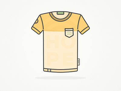 T Shirt Illustration (Freebie) clothing fashion freebie hope illustration khuzema label pocket sketch tee typo wearable