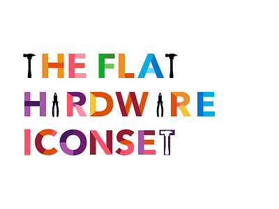 The Flat Hardware Iconset cutting plier flat hammer hardware icon icons industrial nose plier plumbing powertools screwdriver