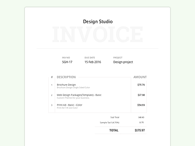 Typography Invoice get paid invoice khuzema minimal money pay simple typo typography