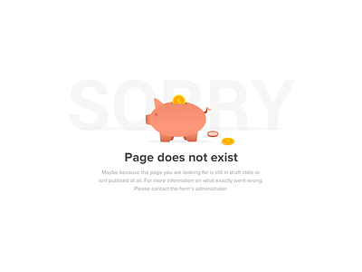 404 Page not found screen 404 bank coin khuzema missing money oops pig piggy sorry