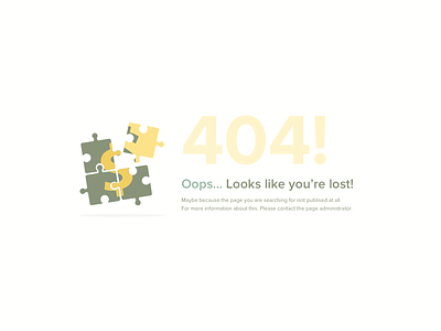 Looks like you’re lost! 404 clank coin khuzema lost missing oops puzzle sorry ui ux web