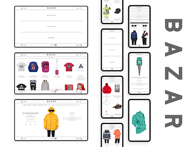 BAZAR – web design clothing fashion figma high end prototype responsive design userflow webdesign webdevelopment