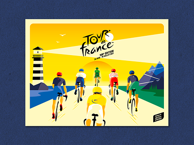 OFFICIAL POSTER - TOUR DE FRANCE 2021 2021 branding brittany cycling cyclist design france headlight identity illustration illustrator loop montains poster poster art race speed tour de france vector vintage