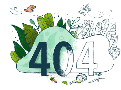 404 error page 404 404 error page 404 page apple pencil digital digital illustration hand drawn illustration ipad pro procreate