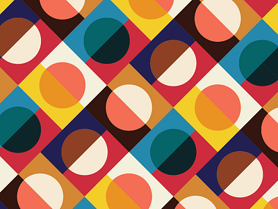 Circles & squares branding illustration pattern