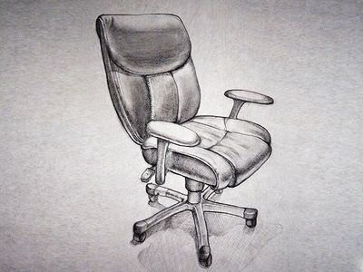 Chair chair drawing office chair pencil